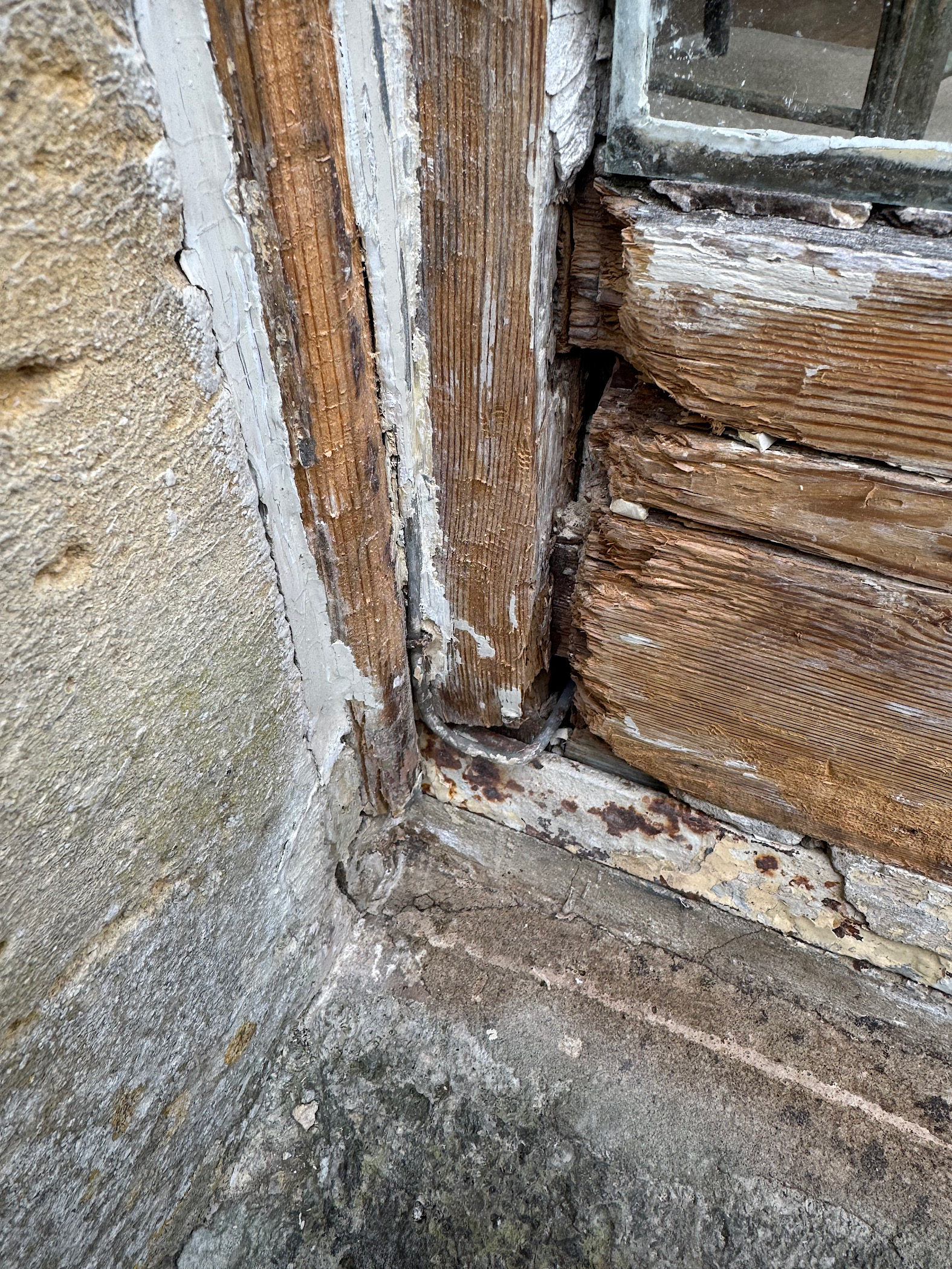 Image showing damage caused to the joinery.